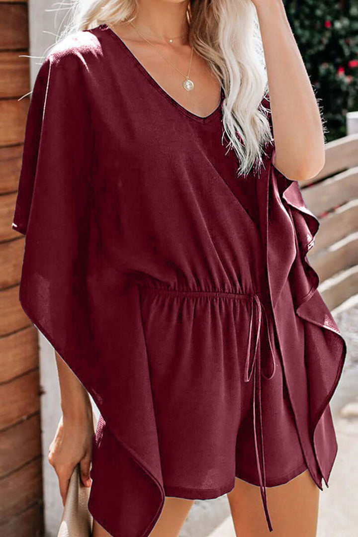 Women's V-Neck Loose Jumpsuit