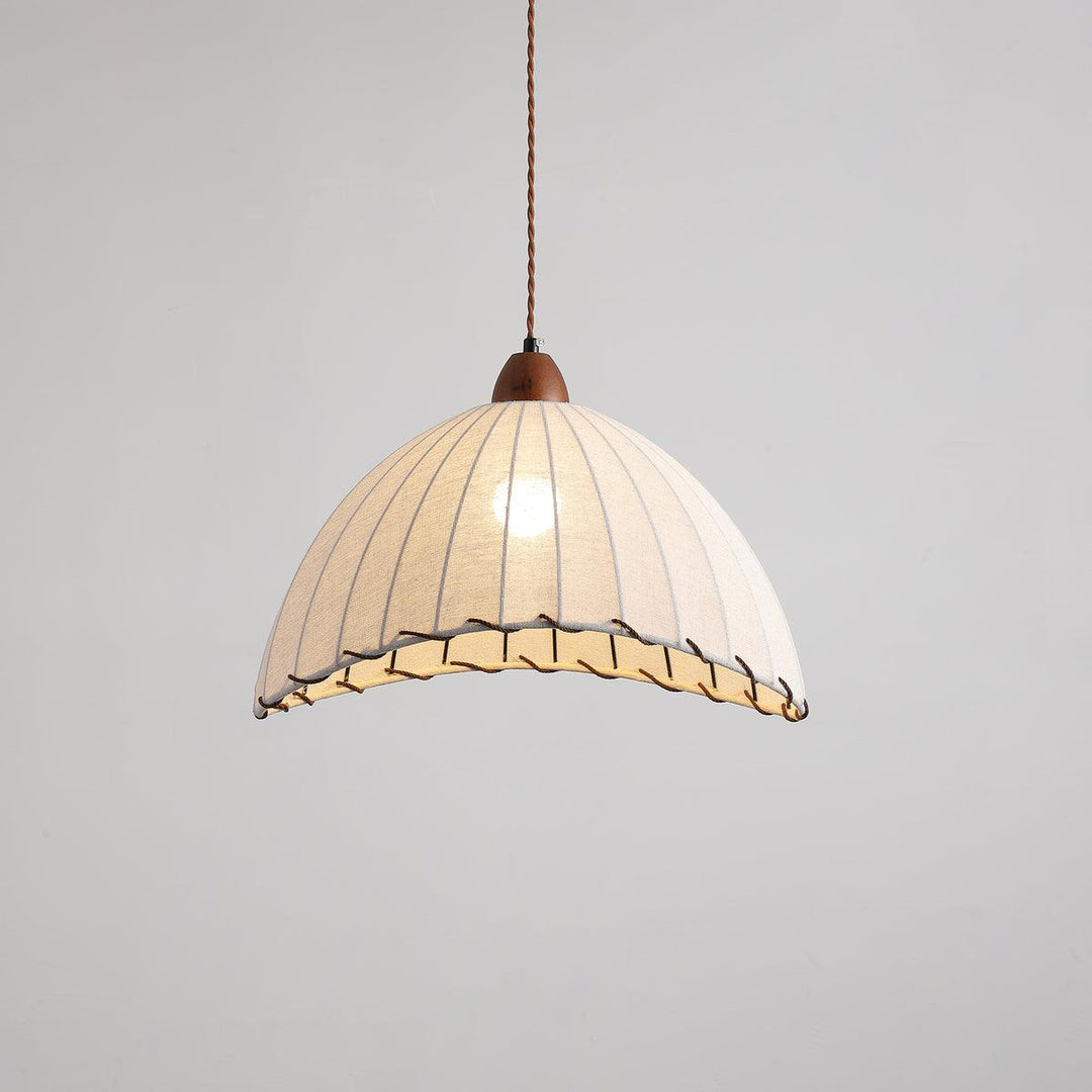 Wood & Fabric Pendant Lamp
