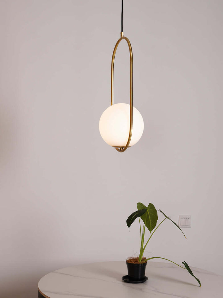 Modern Pendant Lamp with Metal & Glass