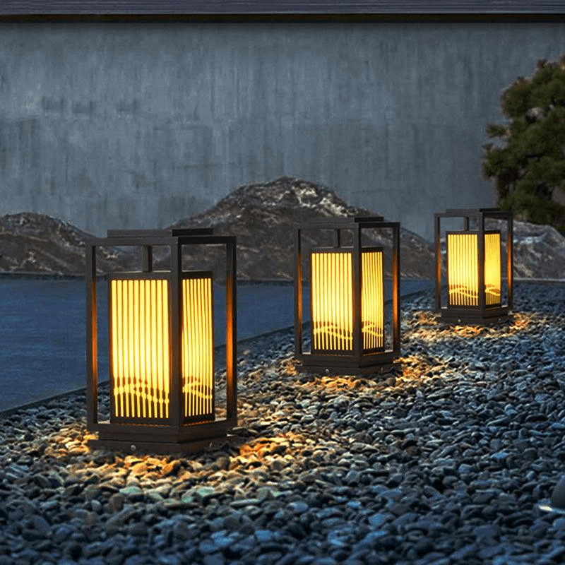 Solar LED Outdoor Post Light, Waterproof Garden Lamp