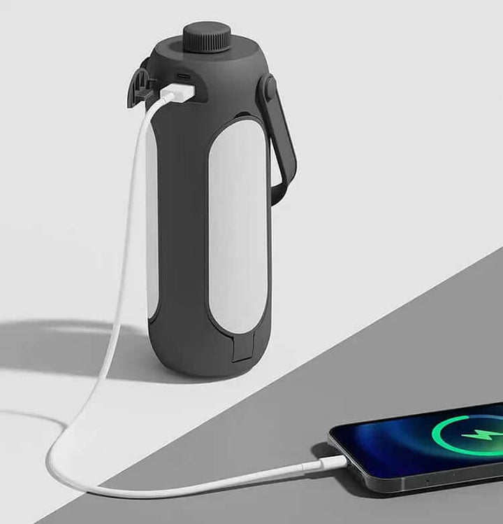 Portable LED Camping Lantern with Flashlight & SOS