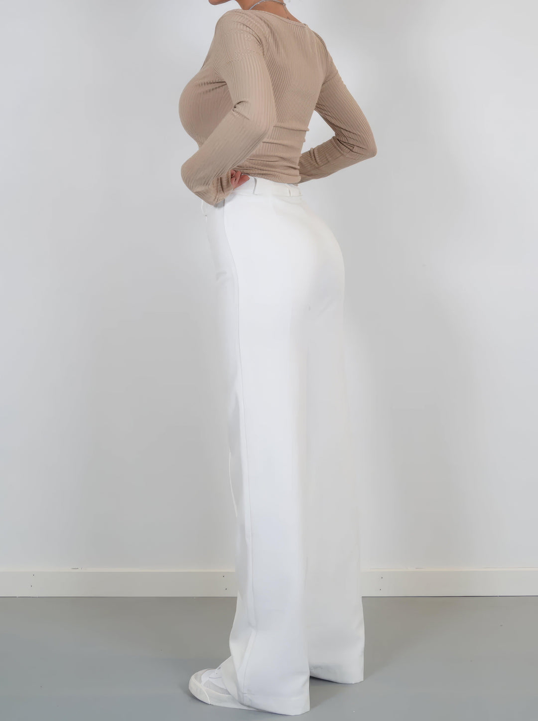 Women's Elegant High-Waisted Trousers