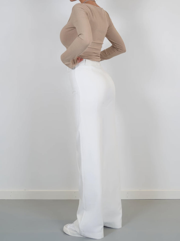 Women's Elegant High-Waisted Trousers
