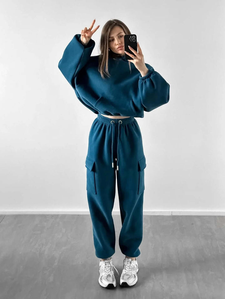 Women's Relaxed Fit Hoodie and Jogger Set