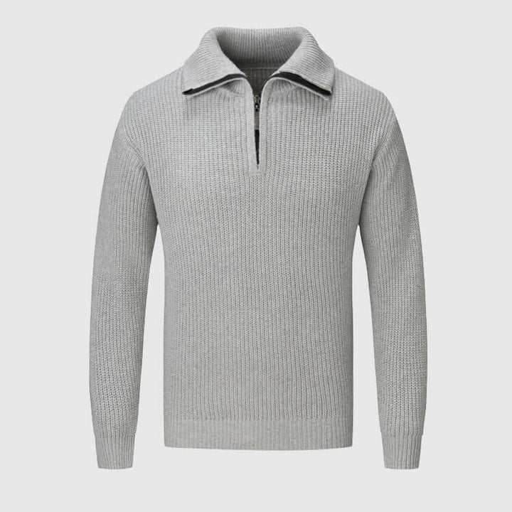 Men's Half-Zip Knitted Sweater