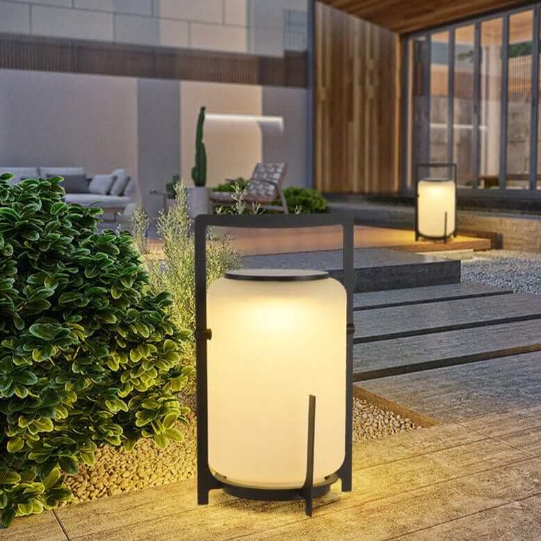Solar Garden Lamp with Stainless Steel and Glass
