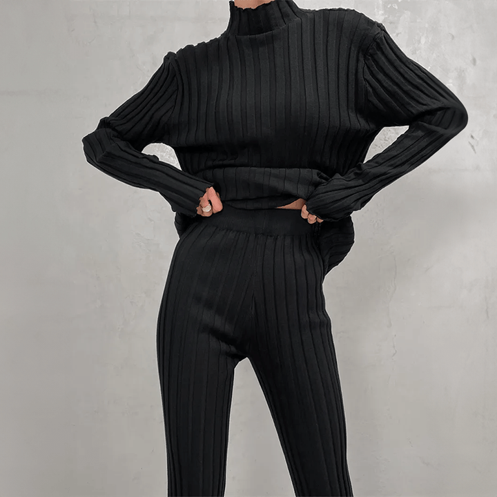 Women's Slim Fit Ribbed Knit Set