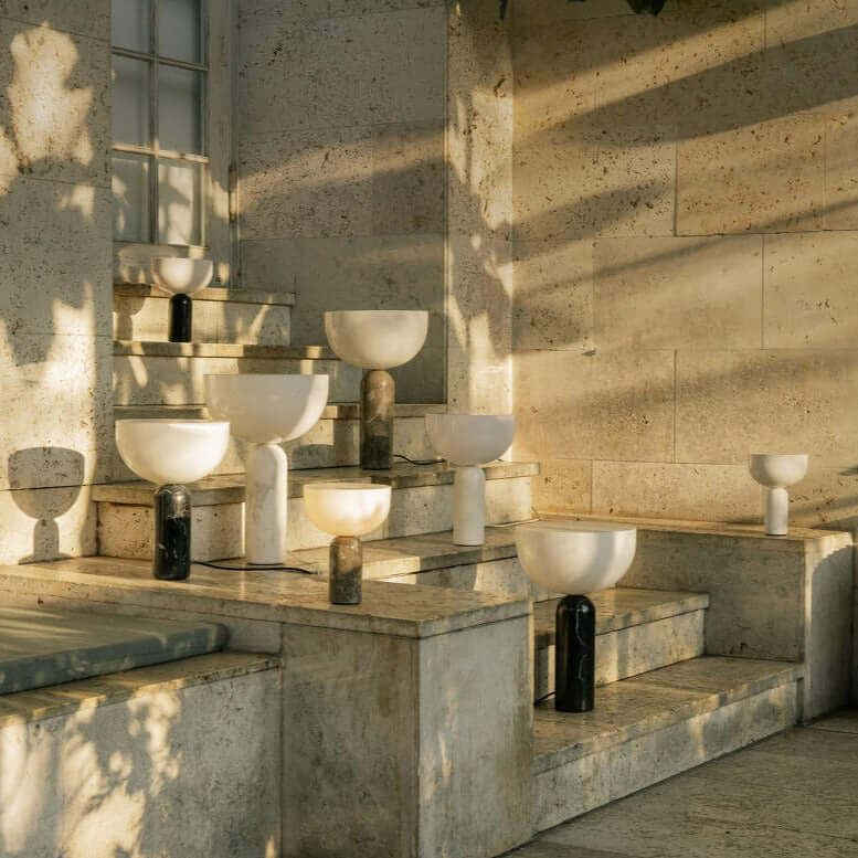 Modern Marble Table Lamp with LED Light