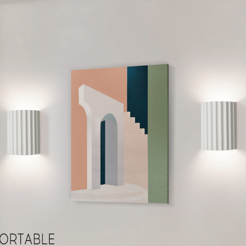 Modern Semi-Circular Resin Wall Sconce