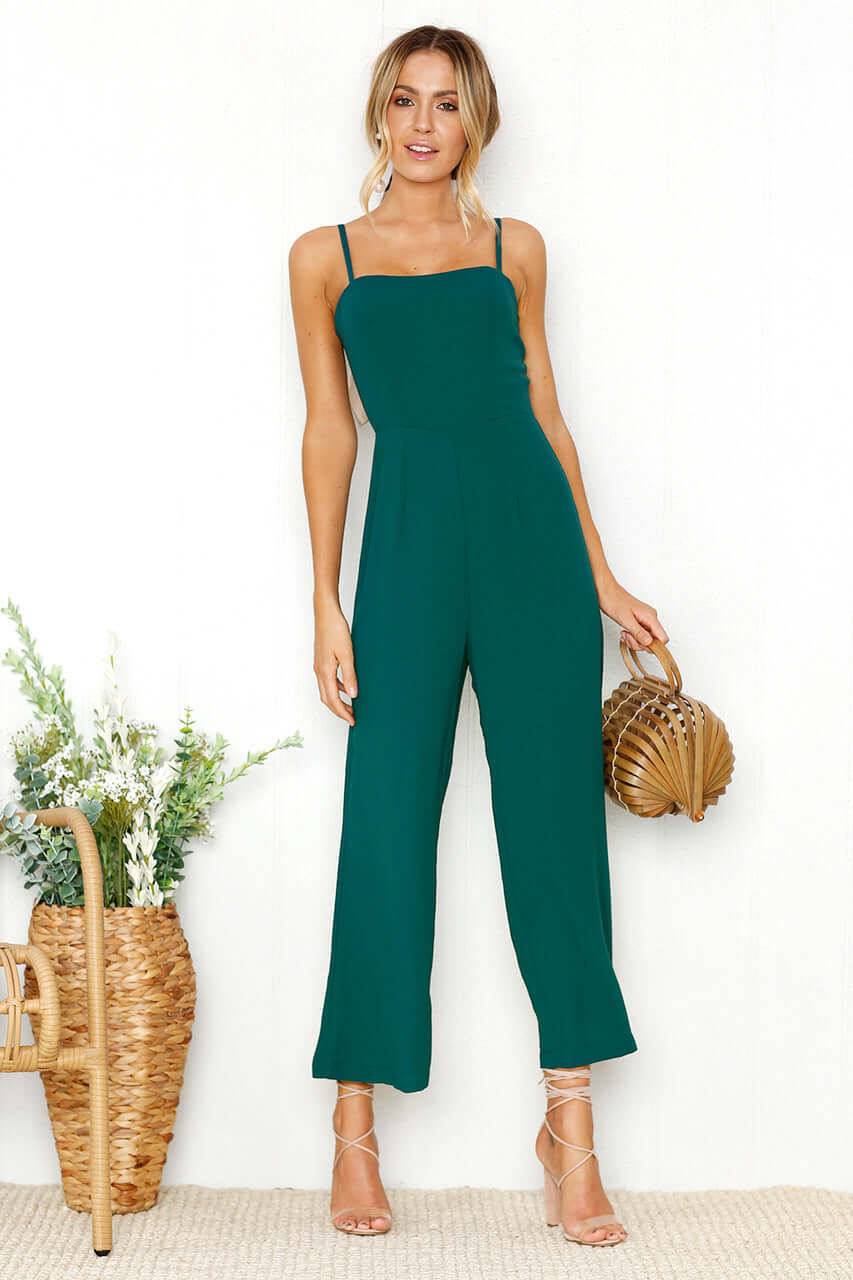Women's Sleeveless Straight Leg Jumpsuit
