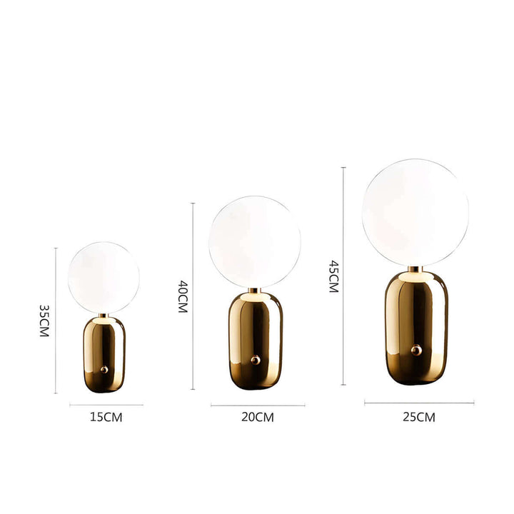 Elegant Metal & Glass Table Lamp with G9 Bulb - Gold, Black, White