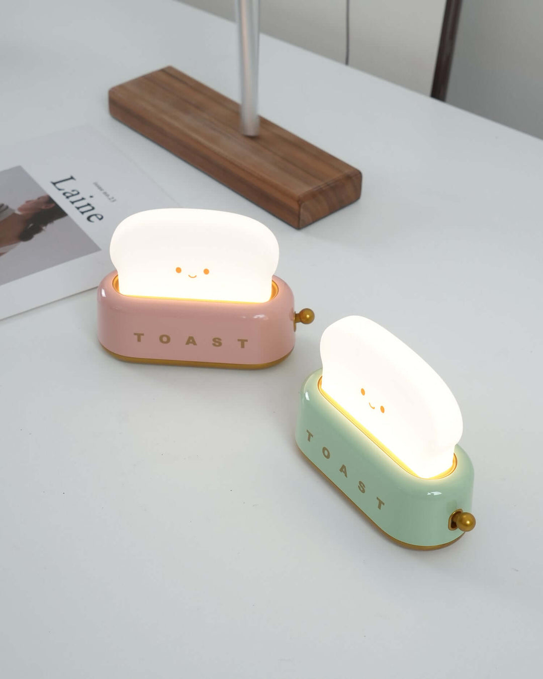 Rechargeable Toaster Lamp, Battery Desk Light