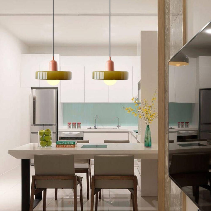 2 Heads Modern Glass Pendant Light