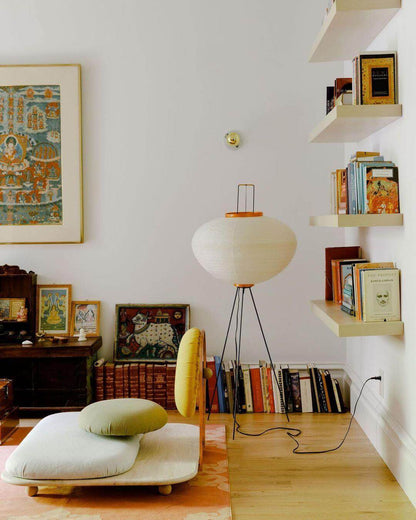 Elegant Paper Floor Lamp with Diffused Lighting