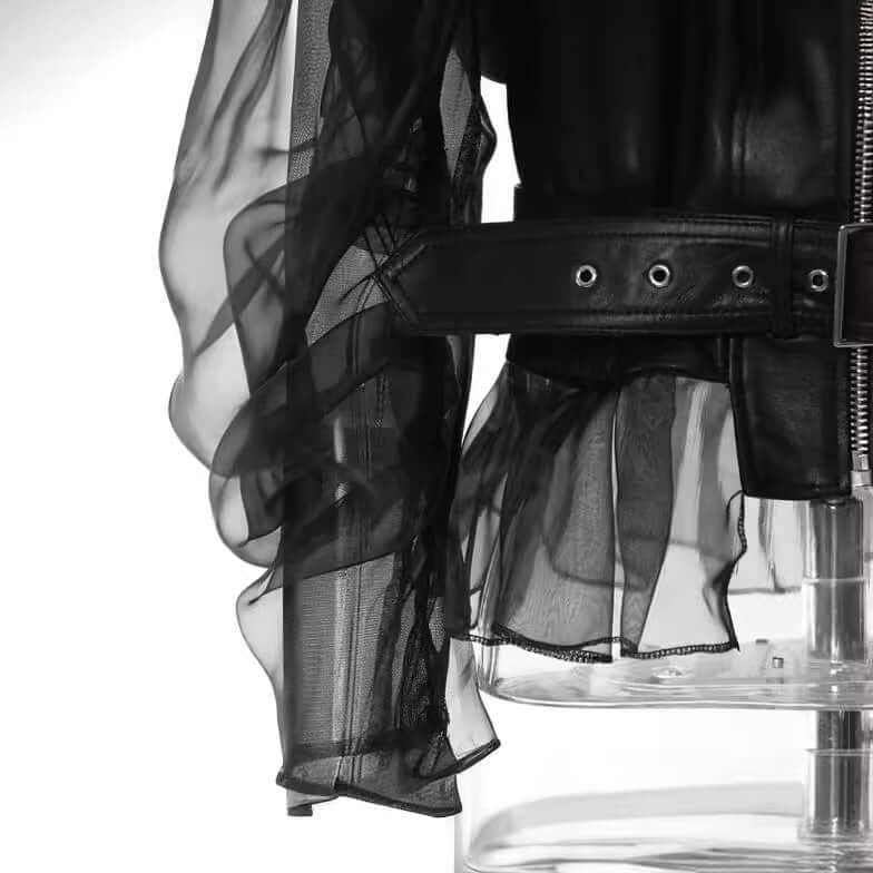 Women's Sheer Mesh Motorcycle Jacket