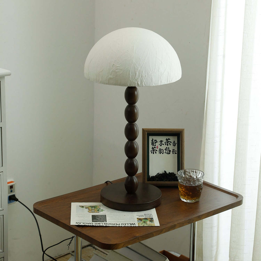 Wooden Table Lamp with Rice Paper Shade 30cm