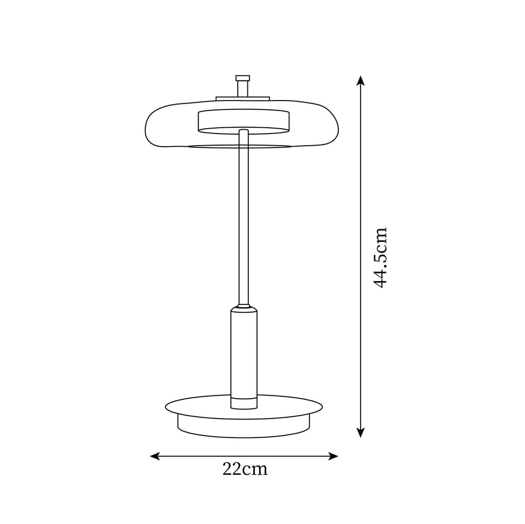 Modern Glass & Metal LED Table Lamp