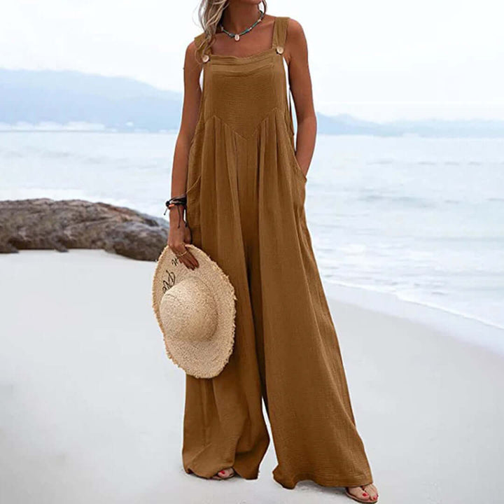Women's Sleeveless Wide-Leg Jumpsuit