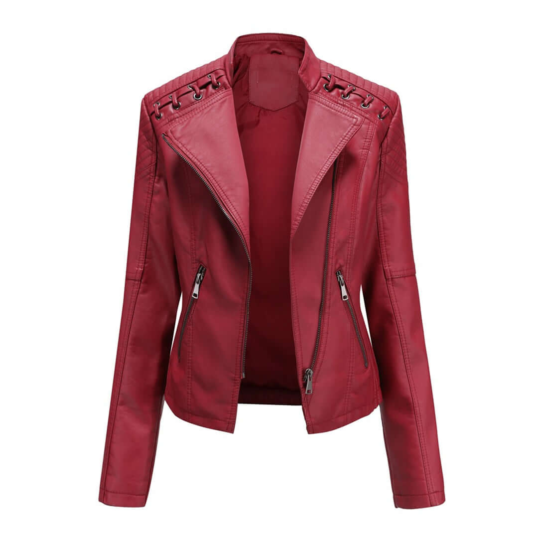 Women's Faux Leather Biker Jacket