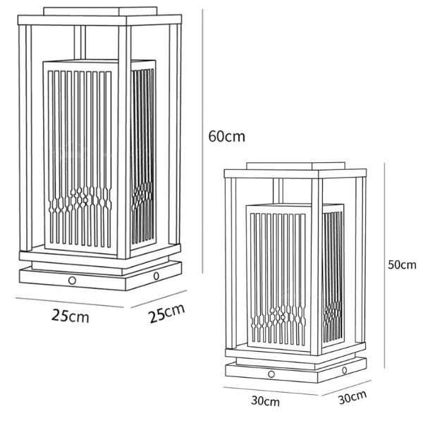 Solar LED Outdoor Post Light, Waterproof Garden Lamp
