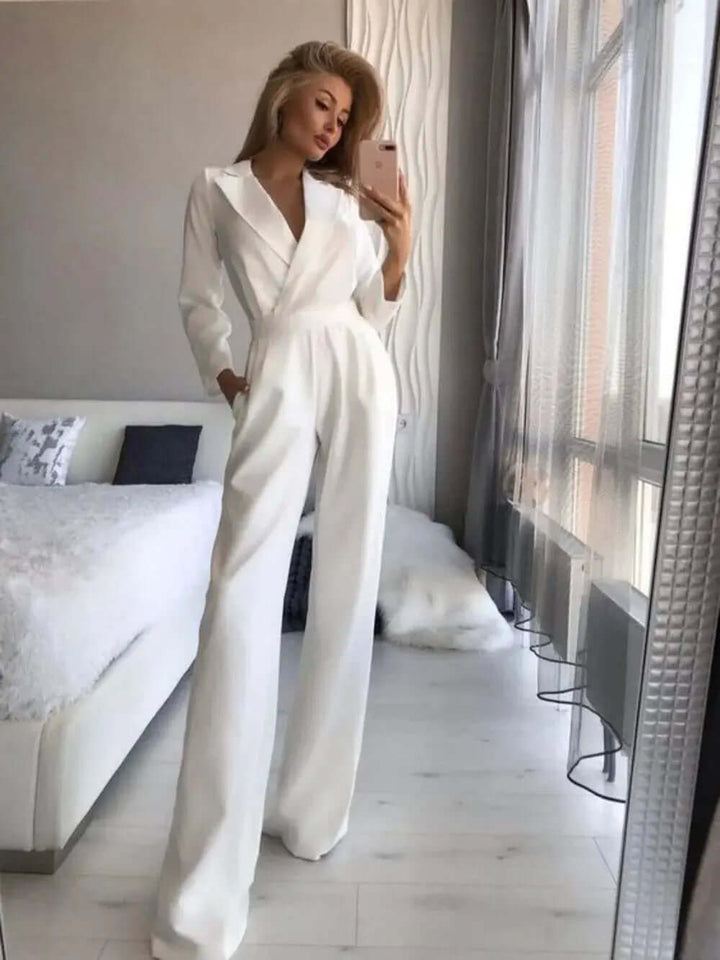 Women's Tailored Wide Leg Jumpsuit
