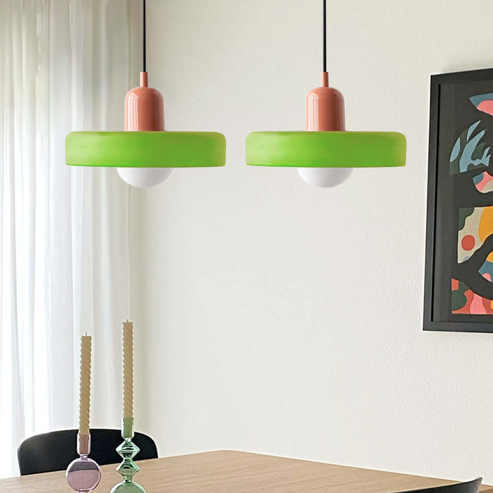 2 Heads Modern Glass Pendant Light