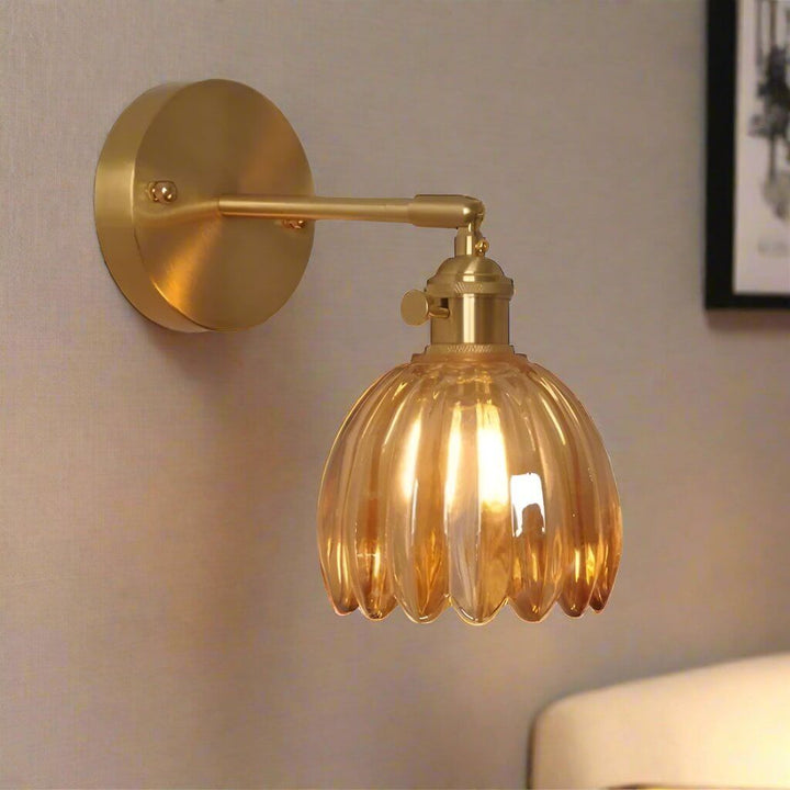 Tulip Flower Bud Glass Wall Lamp