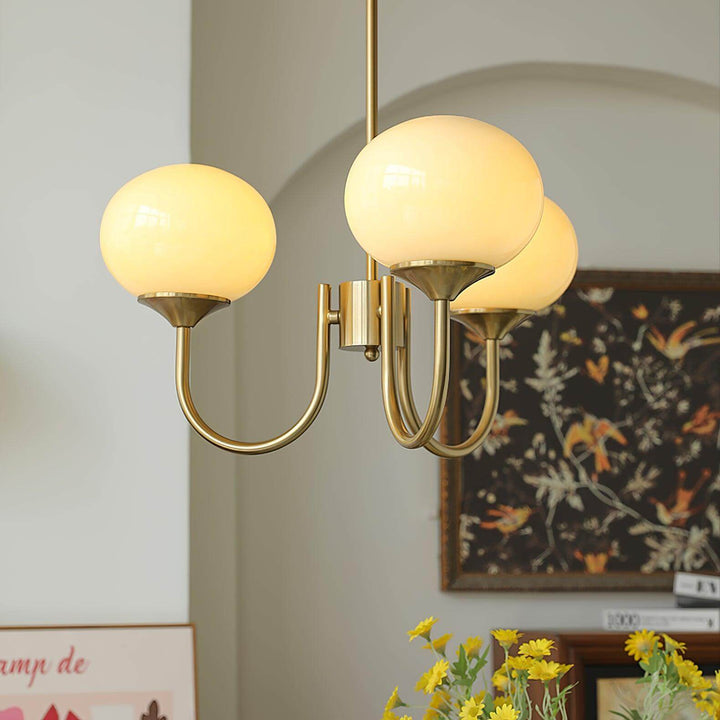 Pink Glass Ceiling Light Fixture Modern Chandelier