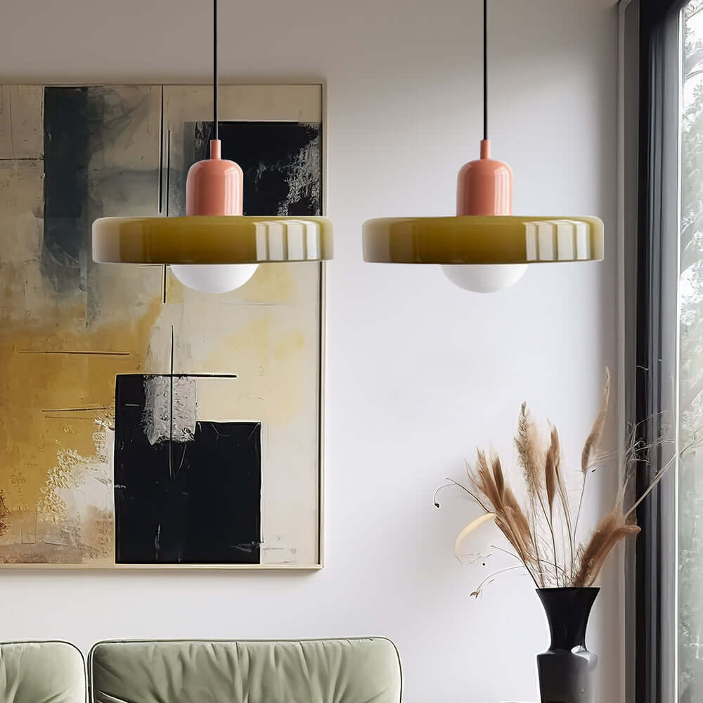 2 Heads Modern Glass Pendant Light