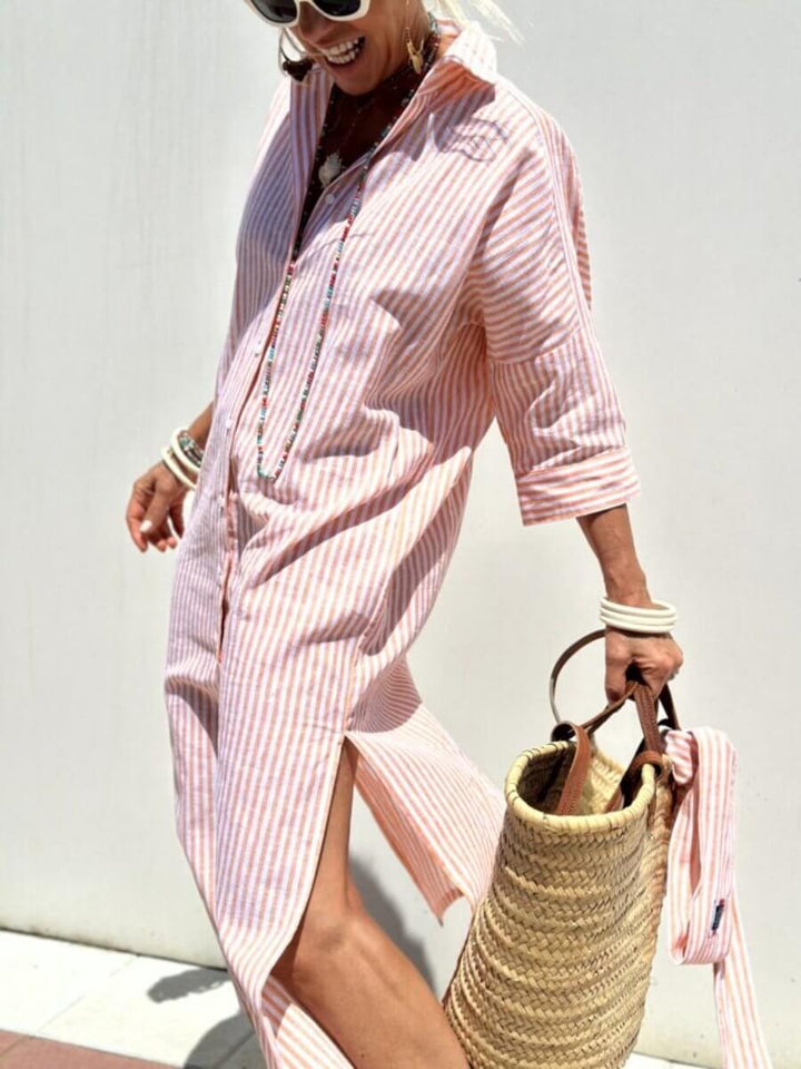 Striped Shirt Dress
