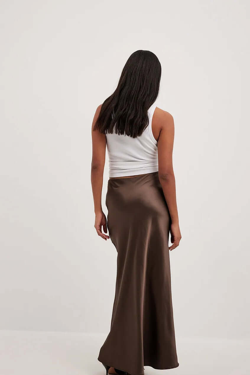 Satin Maxi Skirt - Flowing A-Line