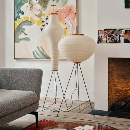 Elegant Paper Floor Lamp with Diffused Lighting