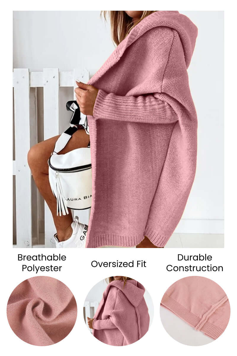 Women's Knitted Hooded Coat