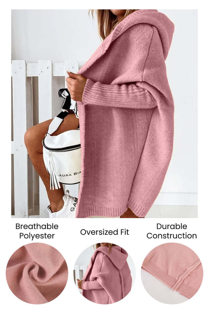 Women's Knitted Hooded Coat