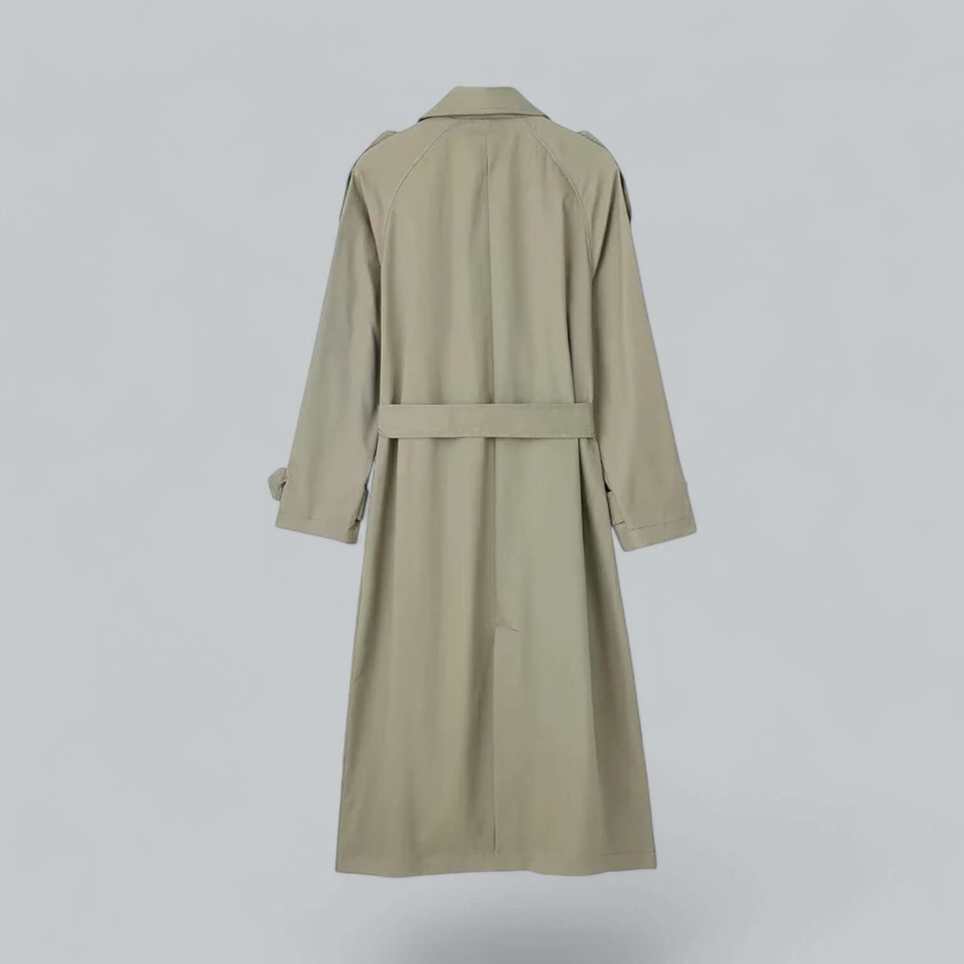 Elegant Double Breasted Belted Ladies Trench Coat