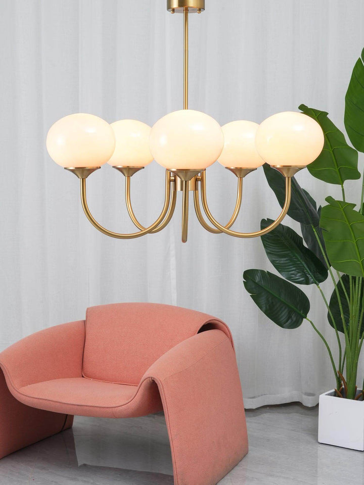Pink Glass Ceiling Light Fixture Modern Chandelier