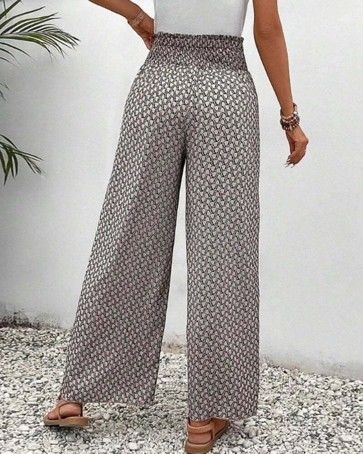 Women's Wide Leg Palazzo Trousers - Flowy & Lightweight