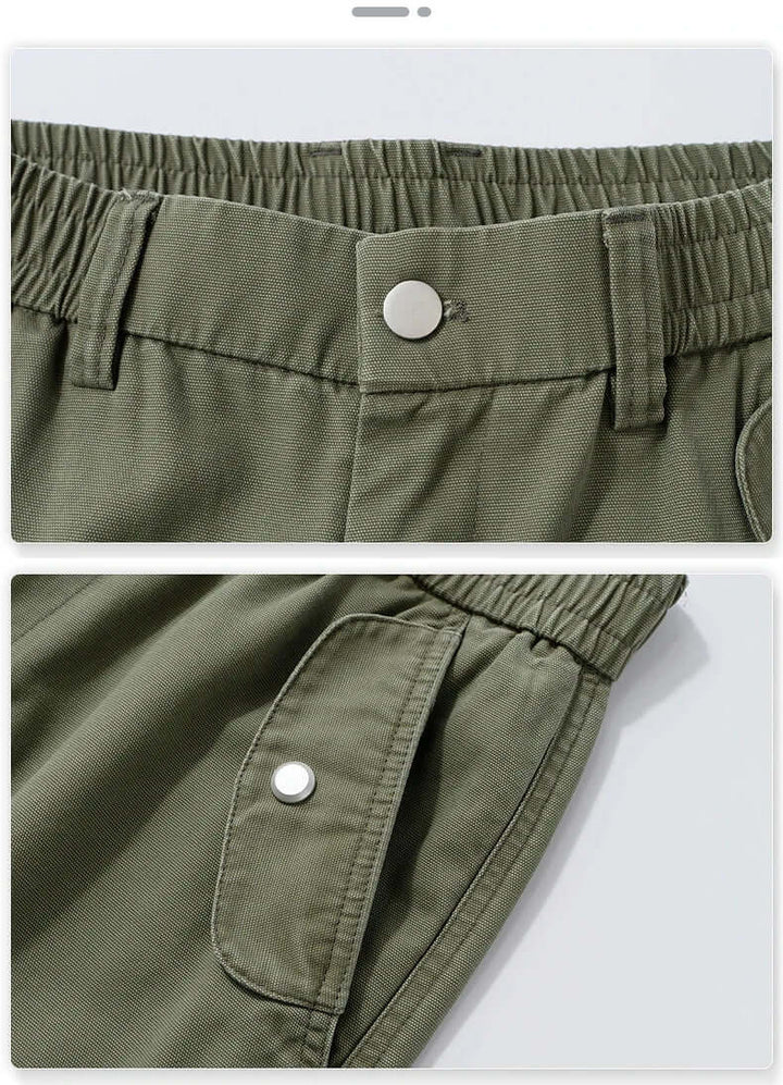 Men's Relaxed Fit Cargo Trousers with Multiple Pockets