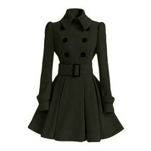 Women's Double Breasted Windbreaker Trench Coat