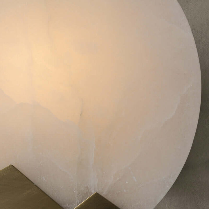 Elegant Marble Wall Light with Brass Accents
