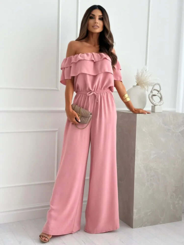 Women's Off-The-Shoulder Wide-Leg Jumpsuit