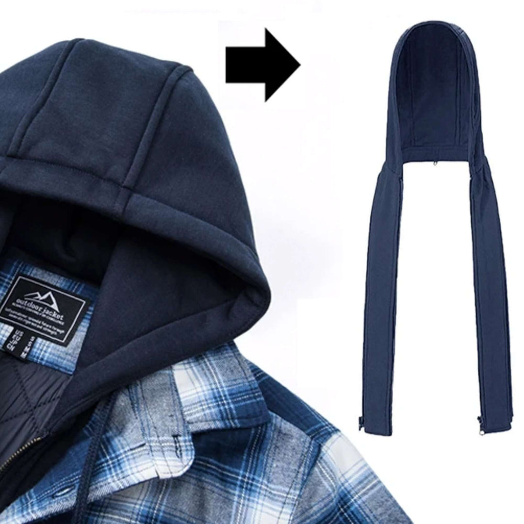 Men's Checked Long Sleeve Casual Jacket