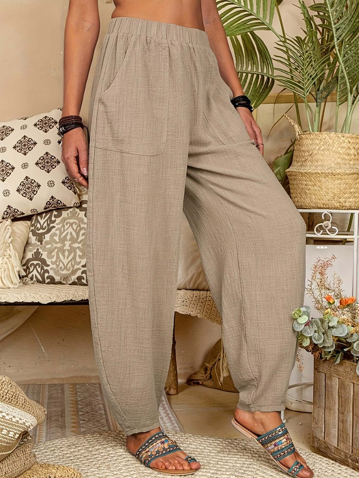 Women's Relaxed Fit Trousers with Pockets