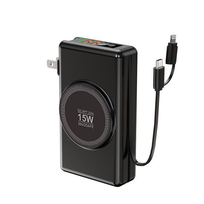 Universal Power Bank with Built-in Cables & 20W Fast Charging