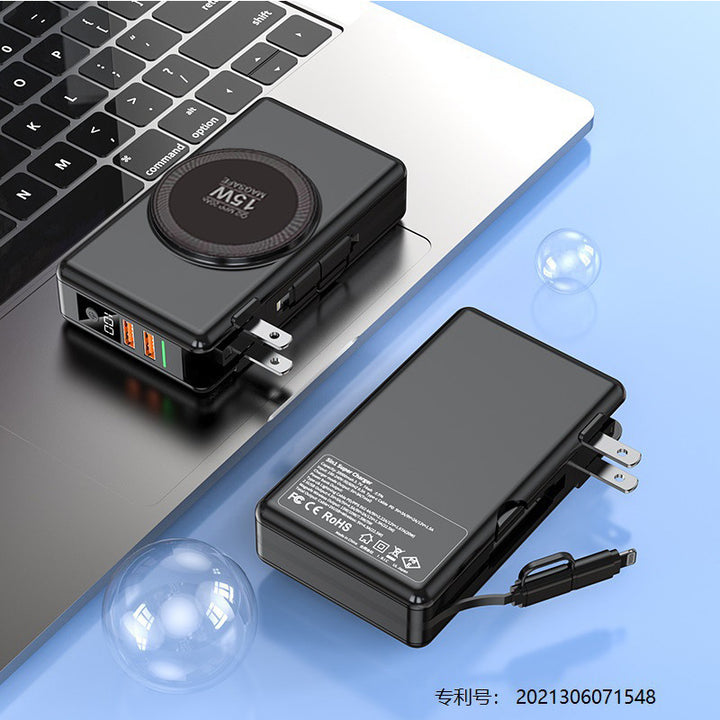 Universal Power Bank with Built-in Cables & 20W Fast Charging