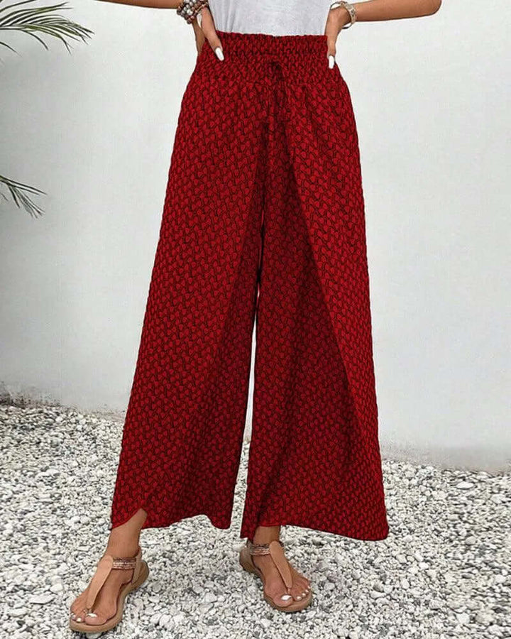 Women's Wide Leg Palazzo Trousers - Flowy & Lightweight