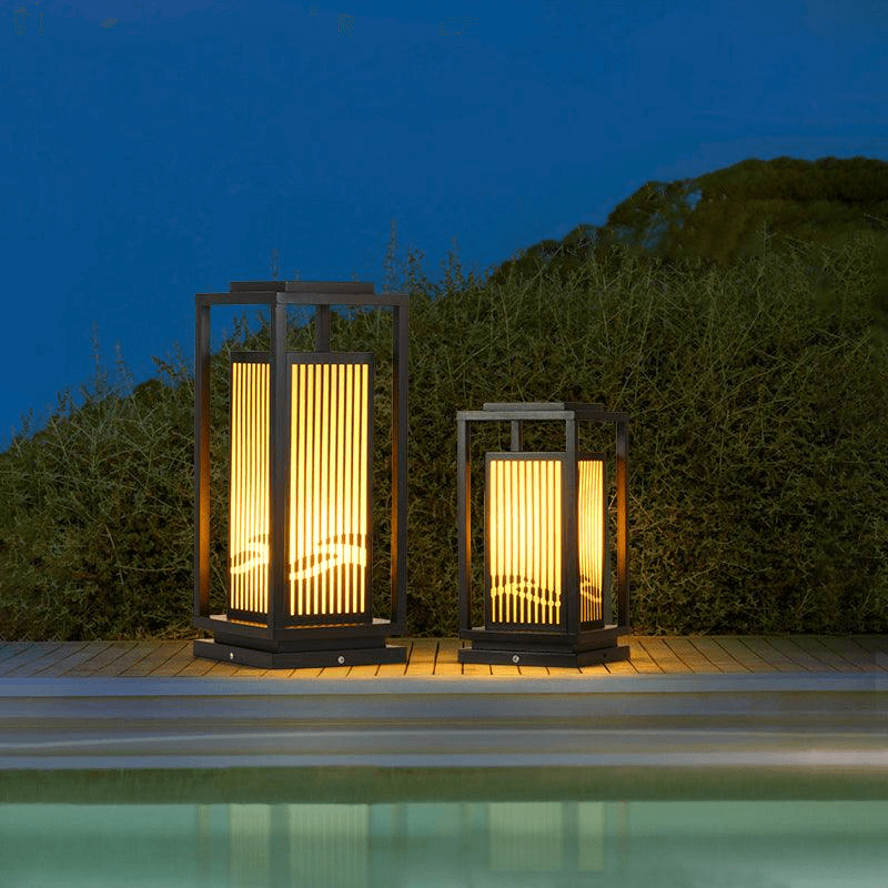Solar LED Outdoor Post Light, Waterproof Garden Lamp