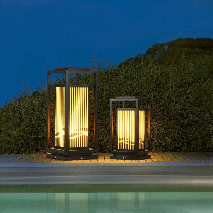 Solar LED Outdoor Post Light, Waterproof Garden Lamp