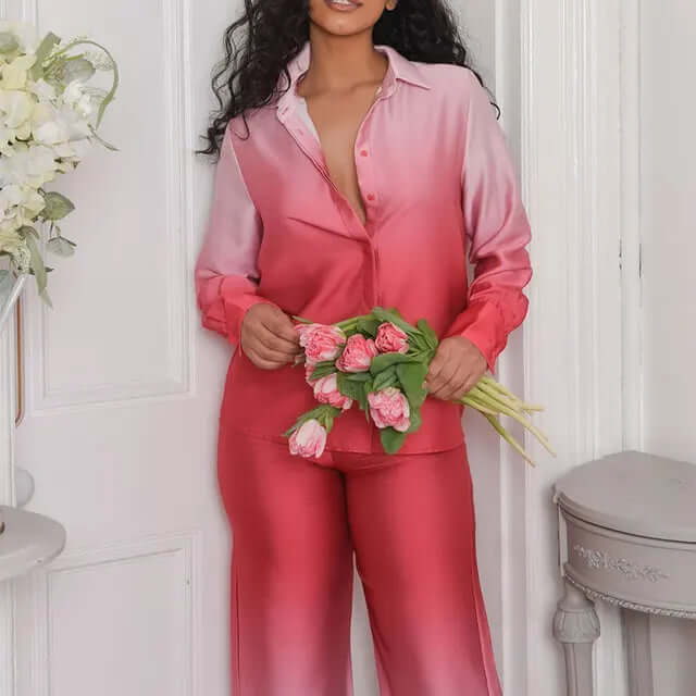 Women's Satin-Feel Wide-Leg Jumpsuit