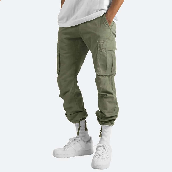Men's Casual Cargo Trousers with Multiple Pockets
